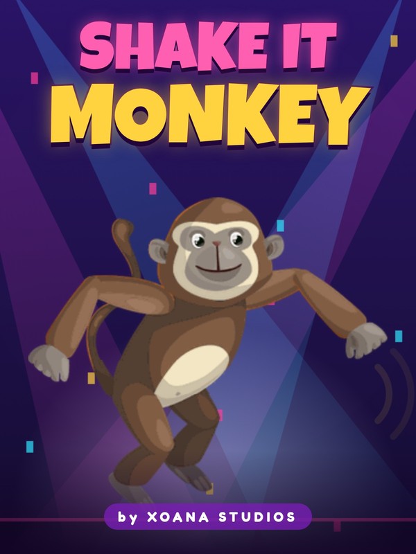 Shake It Monkey key art: a dancing monkey under purple stage lights